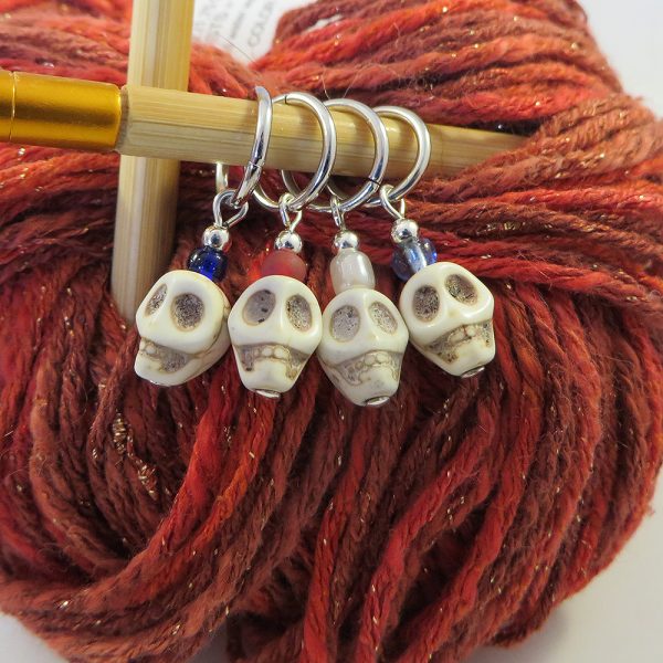 White Skull Stitch Marker - Weezie World
